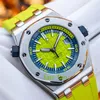 Brand World Luxury Watch Najlepsza wersja obserwuj nurka „Lime Green”! 15710st.oo.a038ca.01 Zupełnie nowy automatyczny eta cal.3255 Oglądaj 2-letnie gwarancyjne zegarki męskie