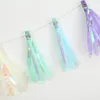 Party Supplies Meidding Colorful Laser Tassels Foil Paper Diy Garland Wedding Baby Shower Birthday Banner Decoration