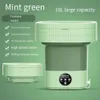 10L Mini Folding Portable Washing Machines with Centrifuge Dryer for Clothes Tourist Travel Home Sock Bra Small Underwear Washer 240131