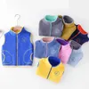 Adolescente outerwear coletes sem mangas jaquetas crianças colete para menino menina polar velo bebê crianças inverno quente 100160cm 240130