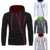 Tuta da uomo primavera autunno tuta da ginnastica tuta da uomo completo a maniche lunghe con cappuccio abbigliamento sportivo da esterno con cappuccio 240124