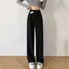 Women's Wide Leg Pants Korean Casual High Wait Suit Pantalones Loose Streetwear Straight Trousers Office Sweatpants Spodnie 240129