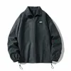 Autumn Oversize Bomber Jacket Men Vintage Baggy Coat Fashion Korean Streetwear Zip Up Outerwear Clothing Tops Man Plus Size 3XL 240202