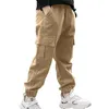 Palco desgaste crianças meninos clássico algodão carga jogger calças cintura elástica hip hop jazz dança calças bolsos verão casual caminhadas sweatpants