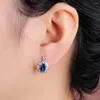 Dangle Earrings TBJ Natirol London Blue Topaz 925 Sterling SilverEaring Classic Design Fine Fine Jewelry for Women Nice Gift