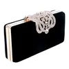 Fashion Women Bags Velvet Day Clutch Crown Diamonds Evening Bags Luxury Lady Handbags Party Wedding Female Purse 240131