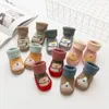 First Walkers Children's Floor Socks Autumn and Winter Plush Loops Thicked Cartoon Baby Shoes Soft Sules Anti Slip Warm Medium Tube