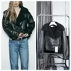 ETJ traf winter fur one woman giacca da moto corta spessa calda antivento super cool con risvolto 8372/288 240125