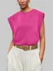 Kvinntankar Cap Hylsa toppar för kvinnor Summer Tank Top Basic Tee Shirts Casual Loose Fit 2024 Fashion