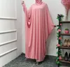 エスニック服ワンピースラマダンイスラム教徒の祈りヒジャーブ衣服女性ファッションフード付きアバヤフルカバー長袖ドレスイスラムドバイ