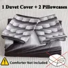 Three-dimensional Black And White Bedding Set Soft Comfortable Duvet Cover For Bedroom Guest Room1*Duvet Cover 2*Pillowcases 240202