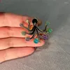 Broschen Fantasy Cartoon Tier Emaille Pin Space Octopus Abzeichen Schmuck Zubehör