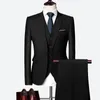 Giacca Pantalone Gilet / Uomo Business Abiti slim Completi Abito da sposa Abito tre pezzi Blazer Cappotto Pantaloni Gilet 240122