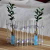 Hinged Flower Vase Clear Test Tubes Flower Pot Creative Vase Floral Hydroponic Container For Home Desktop Dining Table Decor 240122