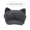 Berets Frasnable Stuffeur Hat Cap Octagonal Girls Casual Head Excalsions DXAA