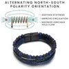 Bedelarmbanden Heren Multi-layer Leer Obsidiaan Geweven Armband Gesp Geschenken Unieke Sieraden Mode Magnetische O3Z8