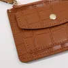 Portefeuille à main court pour femmes, simple, en cuir PU, multi-fentes, fermeture éclair, porte-clés, petit porte-cartes, porte-monnaie à motif crocodile, sac de camionnette à motif crocodile