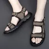 Sandalen 2024 Sommer Plus Größe Rutschfeste Gummi Wandern Klettern Leder Hausschuhe Outdoor Weibliche Trekking Wasser Strand Gladiator