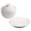 Dinnerware Sets Ceramic Stew Pot Bowls With Lid Tableware Home Kitchen Household Ceramics Cover