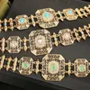 Dicai vente marocaine ceinture bijoux femmes Robe taille chaîne ceinture cristal mariée bijoux de mariage cadeau corps mode 240127