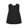 Women's Tanks Sleeveless Women Blouse Back Bow 2024 Summer Outerwear Casual Linen Vest