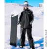 Ao ar livre das mulheres dos homens conjuntos de snowboard à prova dwaterproof água quente ao ar livre acampamento caminhadas jaqueta com calças terno de esqui jaqueta pant 240122