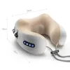 Massaggiatore elettrico per il collo Cuscino a forma di U Cuscino multifunzionale portatile per spalla cervicale all'aperto Massaggio rilassante per auto a casa 240118