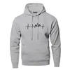 Mountain Heartbeat Hoodies Sweatshirt Männer Sound Ray Diagramm Kapuzenpullover Hoodie Winter Herbst Druck Schwarz Grau Sportbekleidung 240202