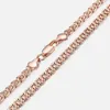 Kettingen 7MM Breed Dames Heren Ketting 585 Rose Goud Kleur Slak Twisted Chain Link Mode GN326A