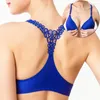 Bras push up women plonge Bra plus taille sans dos pour les dames fermeture avant en passerrage sexy 3/4 tasse de bralette rembourrée