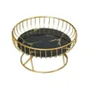 Plates DONG Decorative Metal Wire Fruit-Basket Bowl For Kitchen Living-Room Office Round Fruit Tray-Centerpiece To Display Vegetable