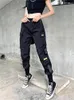 Women's Pants QWEEK Punk Japanese Streetwear Cargo Women Harajuku Joggers Sweatpants Baggy Casual Loose Trousers For Female Techwear