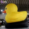 wholesale Newly design 6.6x4.7x6mH advertising inflatable cartoon duck with lights air blown animals balloon model for party event decoration