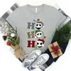 Camisetas femininas moda camisetas femininas 90s bonito tendência gráfico topo feminino ho feliz natal verão roupas dos desenhos animados camiseta