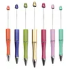 50 st Beaded Ballpoint Pen Plastic Gel Beadable Personalized Present School Office Writing Supplies Stationery Wedding 240124