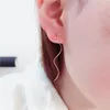 Boucles d'oreilles pendantes plaquées or 18 carats, flocon de neige violet russe, tendance polyvalente et exquise, accessoires Rose 585