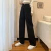 Printemps automne taille haute décontracté mode jean droit dames couleur unie Allmatch Vintage Denim pantalon femmes pantalon 240119