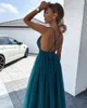 カジュアルドレス夏の女性ロングドレス2024年の女性ファッションスパゲッティVネックバックレスエレガントレディフォーマルパーティー誕生日卒業