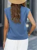 Kvinntankar Cap Hylsa toppar för kvinnor Summer Tank Top Basic Tee Shirts Casual Loose Fit 2024 Fashion