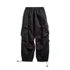 Pantaloni cargo da uomo streetwear pantaloni hip-hop elastico in vita pantaloni alla caviglia harem pantaloni neri harajuku casual tascabili da donna 240124