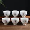 6 pezzi set tazza da tè cinese set tazza da tè in ceramica teiera Zen Monaco Kung Fu set da tè tazza di acqua regalo di tè cinese cultura del tè regalo 85ML 240124