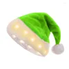 Berets Christmas Hat Santa Holiday dla dorosłych unisex LED LED oświetlony komfort zagęszcza pluszowa impreza czapki