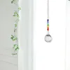 Trädgårdsdekorationer kristall hängande prisma utsökt vacker ljuskrona slät yta boll regnbåge för hemfönsterdekor