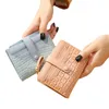 레트로 악어 프린트 인쇄 여성의 짧은 지갑이있는 멀티 카드 슬롯 래커 지표 방수 코인 지갑 짧은 지불 제로 지갑