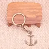 Keychains 20pcs Fashion Keychain 31x25mm Anchor Sea Pendants DIY Men Jewelry Car Key Chain Ring Holder Souvenir For Gift