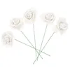 Dekorative Blumen, 50 Stück, künstlicher Rosenstrauß, Heimdekoration, gefälschte Blumen, Hochzeitsarrangement, Eisendraht, zart