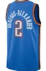 Benutzerdefinierte Chet 7 Holmgren Shai 2 Gilgeous-Alexande r Basketball Jersey Stadt Luguentz Oklahomas Dort Jalen Williams Josh Giddey Isaiah Joe Okc Thunders Jerseys11