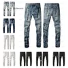 Jeans morados am para hombre para hombre amrilied amirlies Street miris amr para jeans Alto diseñador para hombre Pantalones bordados para mujer Oversize Ripped Patc 6998 irlies rilied r Wo