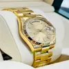 العلامة التجارية World Luxury Watch أفضل إصدار Watchday-Day 118238 36mm 18K Gold Gold Watch New Old Stock 2024 New Automatic ETA 3235 Watch Sways Latery Mens Watches
