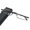 Solglasögon Metal Anti-Blue Light Reading Glasses Men Half Frame Recept Gelglas Male TR90 Eyewear 0 1.0 1.5 2.0 2.5 3.0 3.5